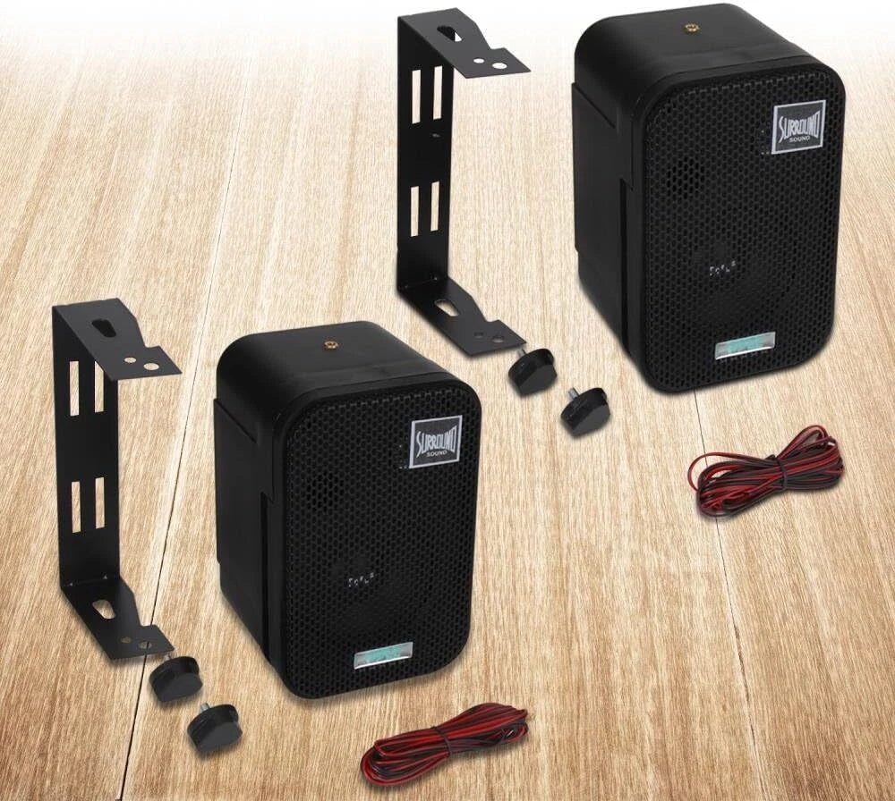 Wired Outdoor Speaker System (Pair), Marine Grade 2-way 300W Peak Power 07FC0E-D4 - KOEEK