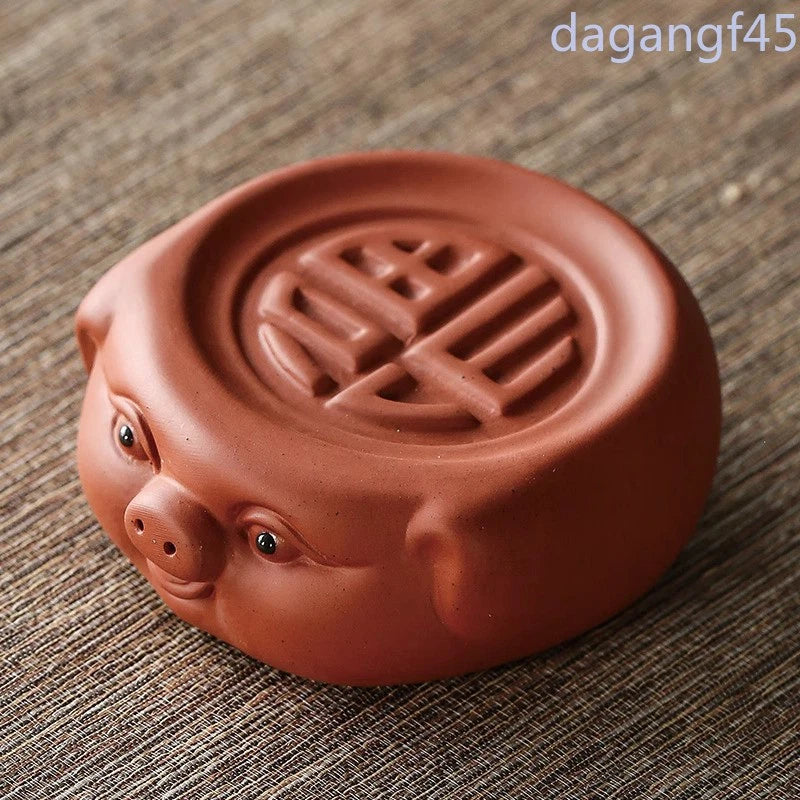 7.4cm Exquisitely Purple Sand Tea Ceremony Attracting Wealth Luck Decoration 07FC0E-D4 - KOEEK
