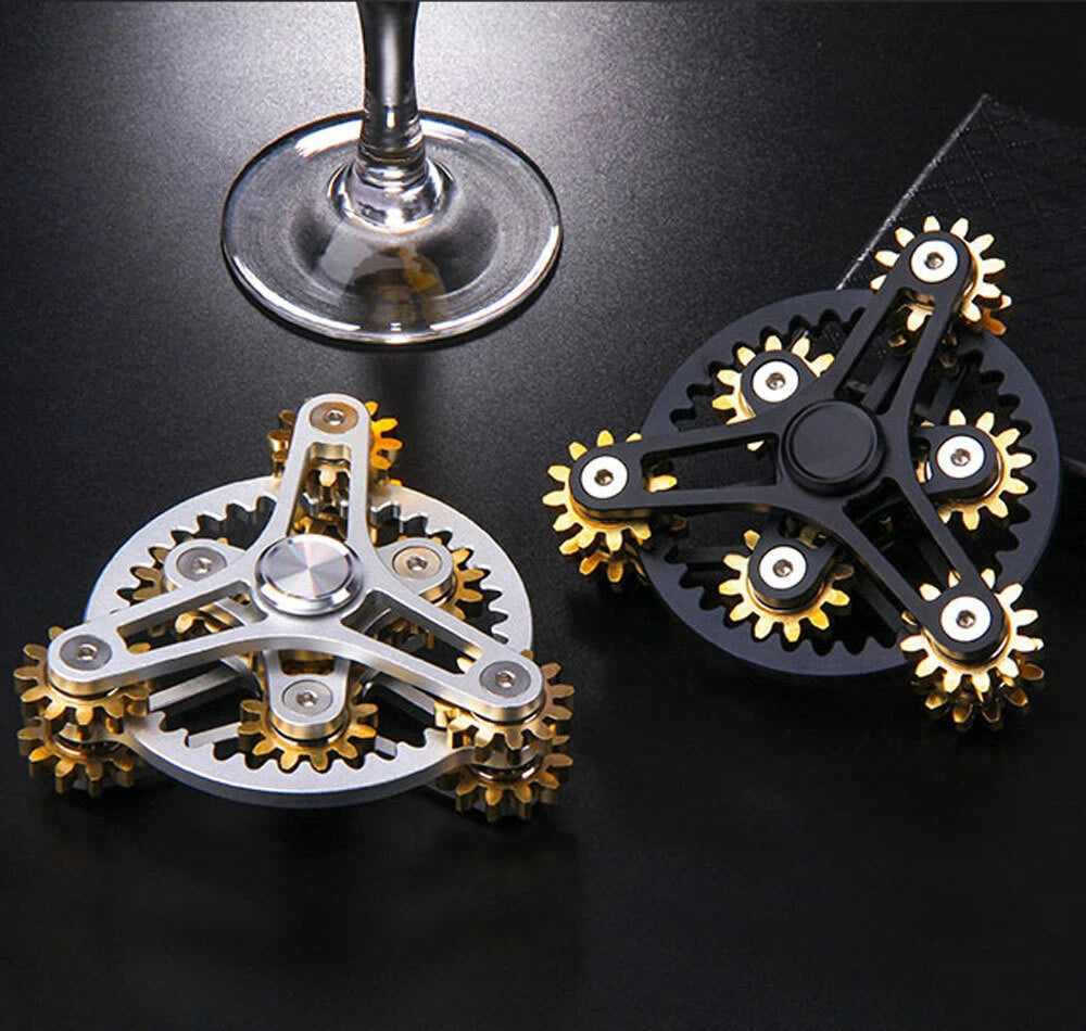 DIY Metal Gear Hand Fingertip Gyroscope Spinning Top Gearwheel Gyro EDC Toy Tool 07FC0E-D4 - KOEEK