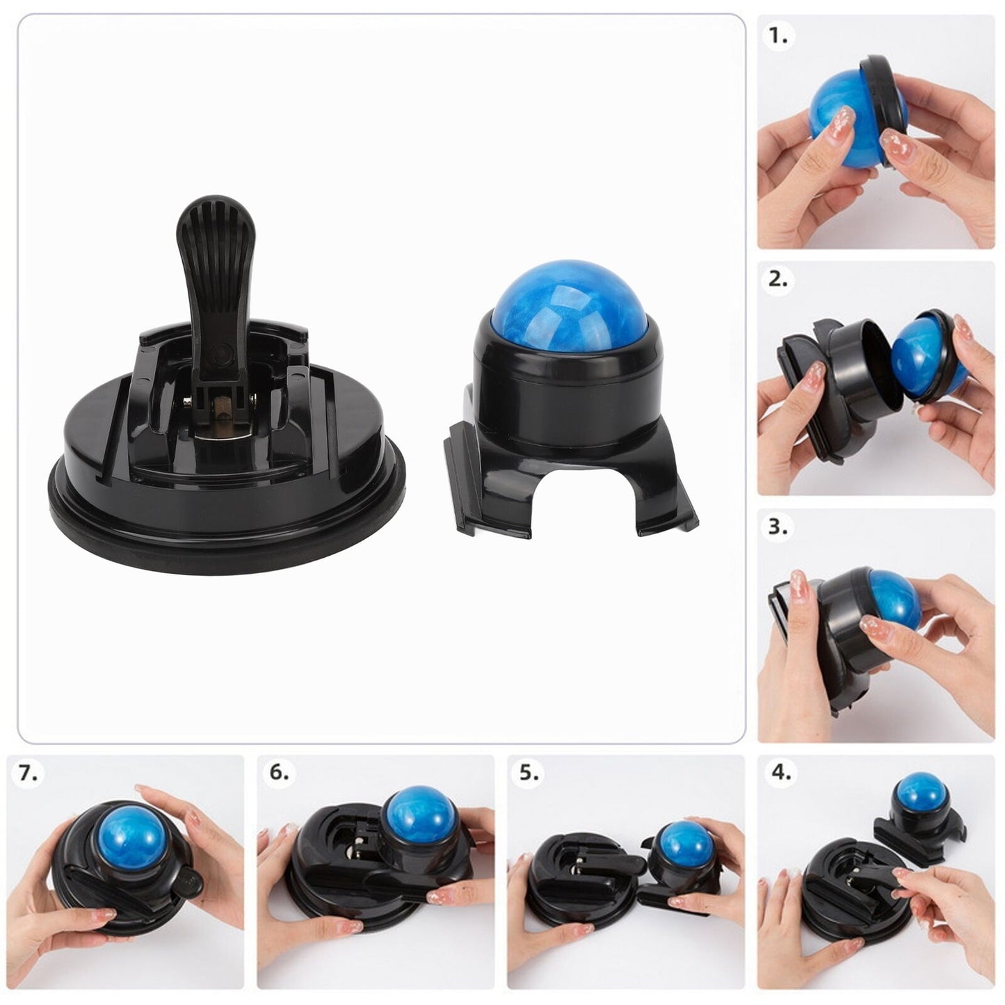 new Wall Massageler Manual Suction Cup Massage Ball Mountable Muscle MassageBall HGF koeek - KOEEK