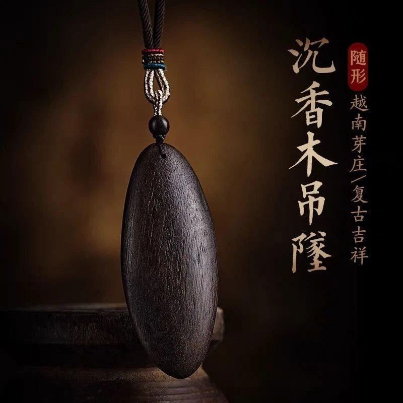 Vietnam Agarwood Pendant Natural Old Wood Necklace For Men Women 07FC0E-D4 - KOEEK