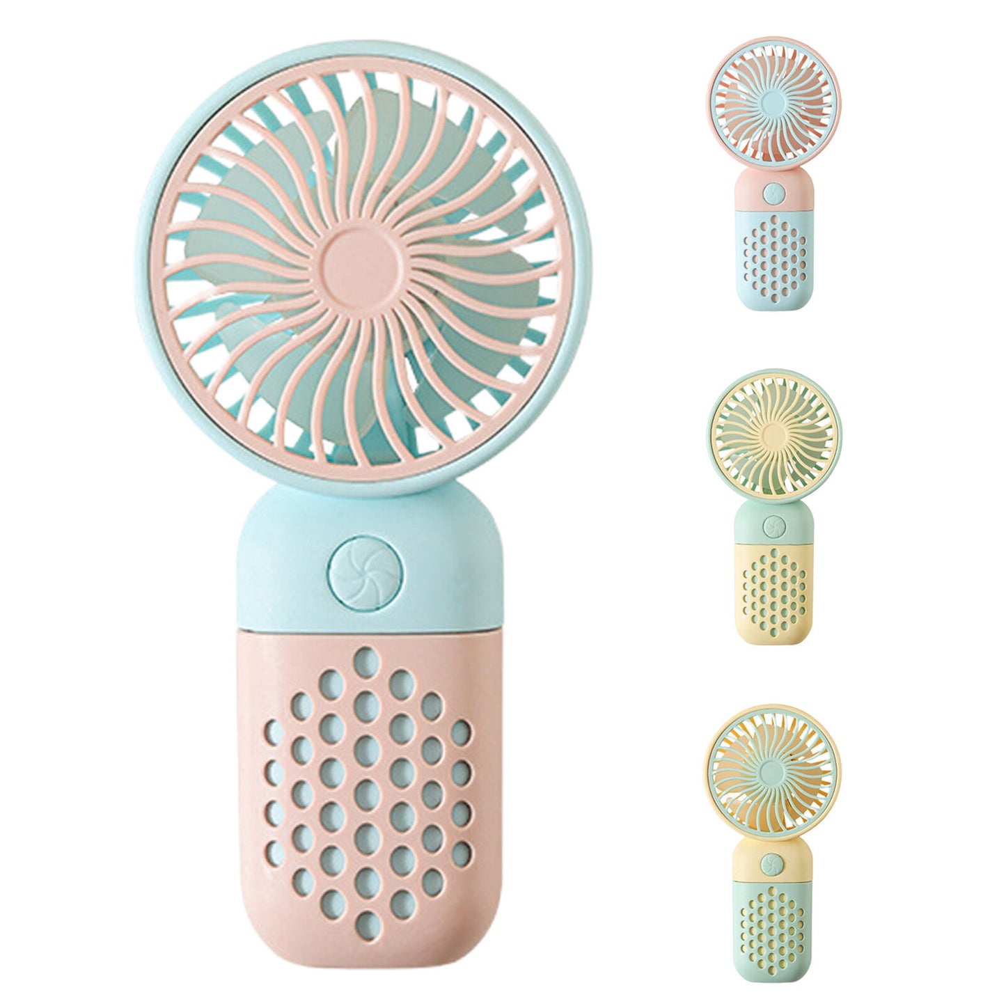 new Portable Mini Hand-held Small Cute Desk Fan Cooler Cooling USB Rechargeable koeek - KOEEK