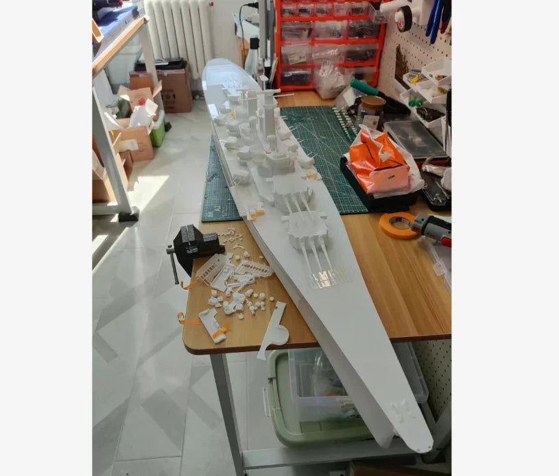 3D Printed 1/200 Wwii U.s. Navy Montana Class Battleship Full Hull Model 07FC0E-D4 - KOEEK
