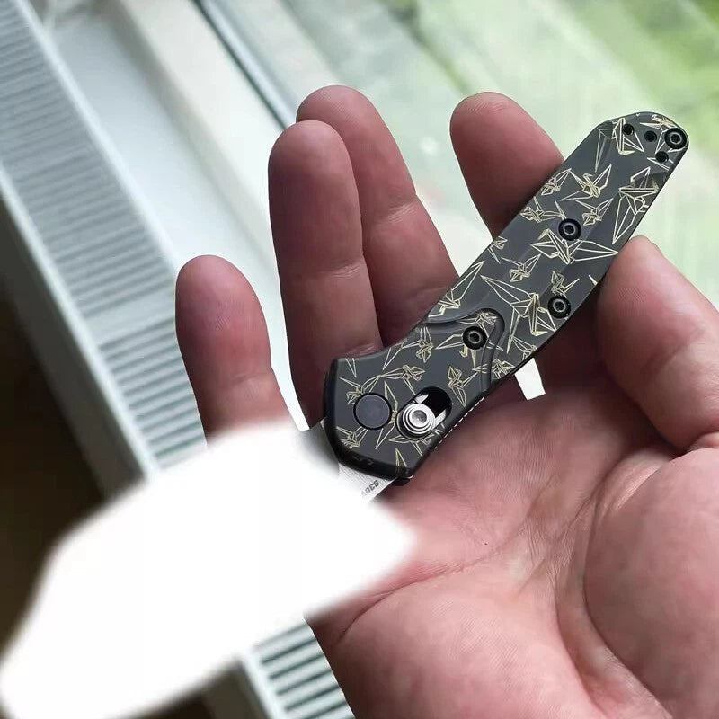 1 Pair TC21 Titanium Alloy Knife Handle Scales for Benchmade 945 Knives 07FC0E-D4 - KOEEK