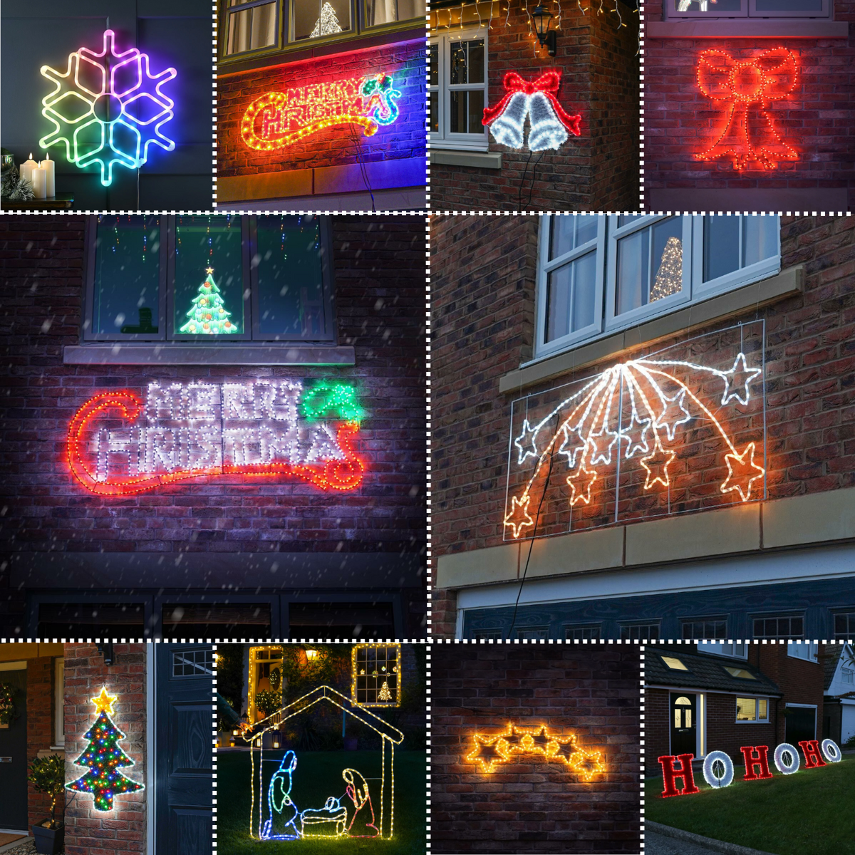 Christmas LED Light Figures Indoor Outdoor Decoration - Various Sizes & Shapes 07FC0E-D4 - KOEEK