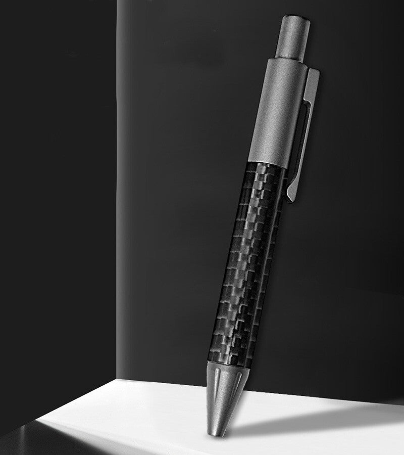 EDC Titanium Alloy Carbon Fiber Ballpoint Pen Business Signature Rollerball Pen 07FC0E-D4 - KOEEK