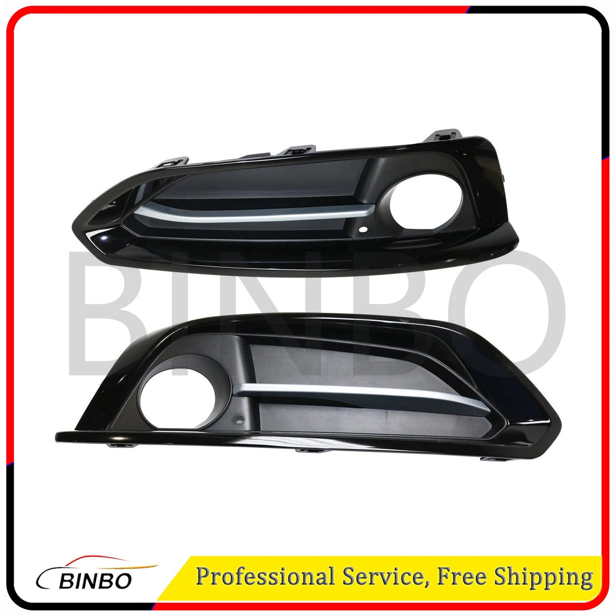 Set of 2 Fog Light Trims Driving Lamp Front Driver & Passenger Side for BMW Pair 07FC0E-D4 - KOEEK