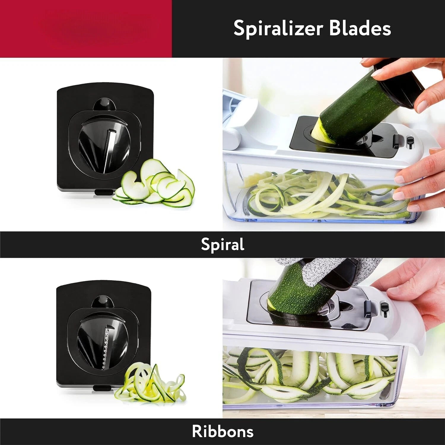 Vegetable Chopper and Spiralizer - Food Chopper with Container 07FC0E-D4 - KOEEK