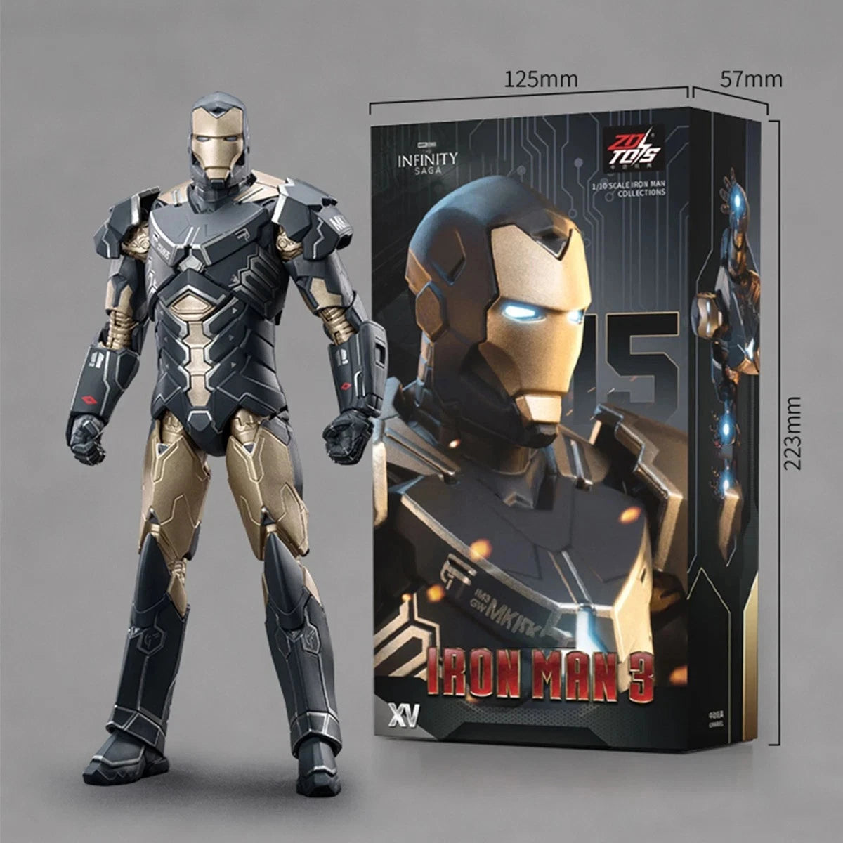 ZD Toys Marvel Iron Man Mark 15 MK15 1/10 Scale 7" Action Figure Model Collector MARVEL - KOEEK