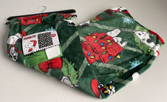 Peanuts Snoopy Christmas Lights Dog House Santa Soft Throw Blanket 50 X 70” 07FC0E-D4 - KOEEK