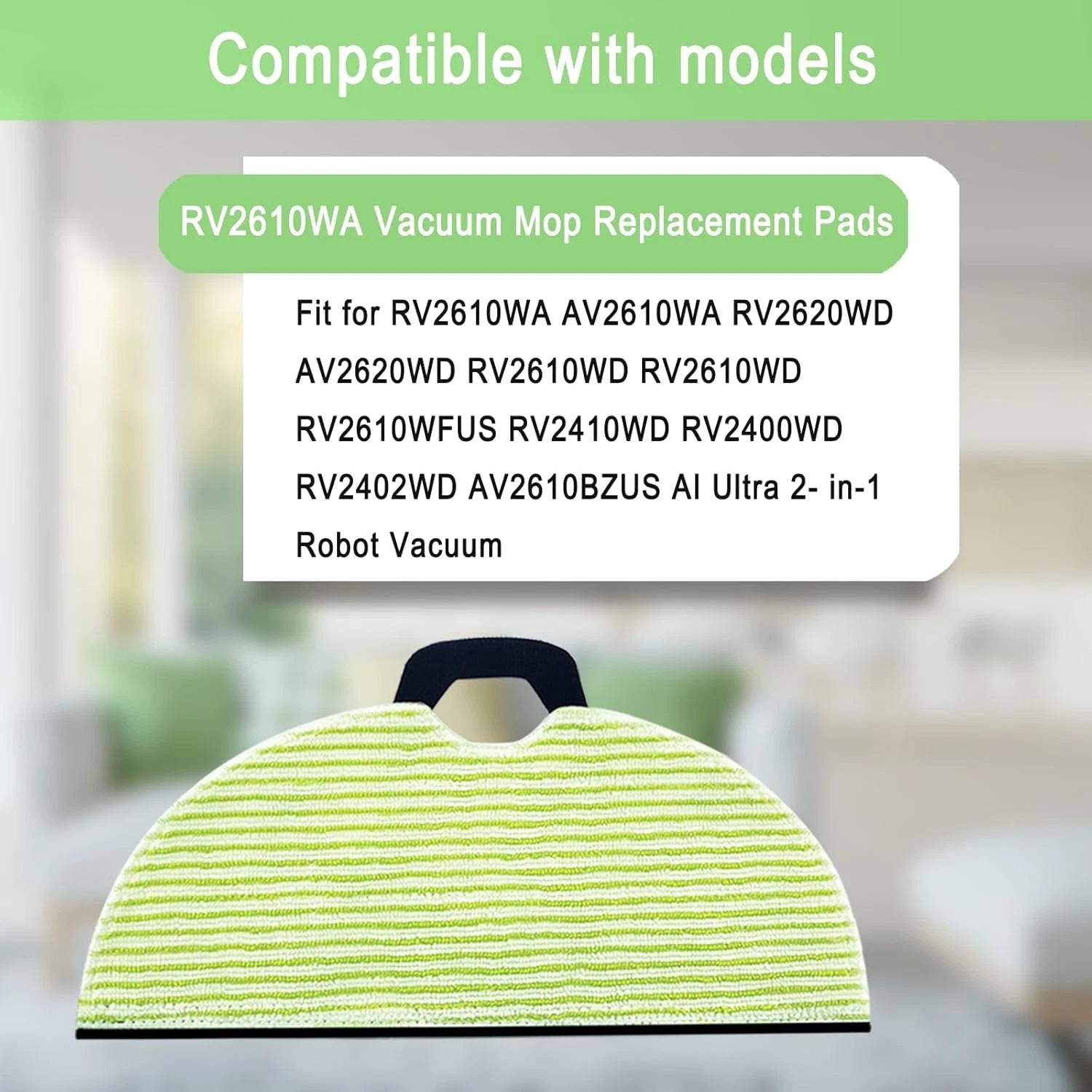 8 Pack RV2610WA Vacuum Mop Replacement Pads for Shark RV2610WA 07FC0E-D4 - KOEEK