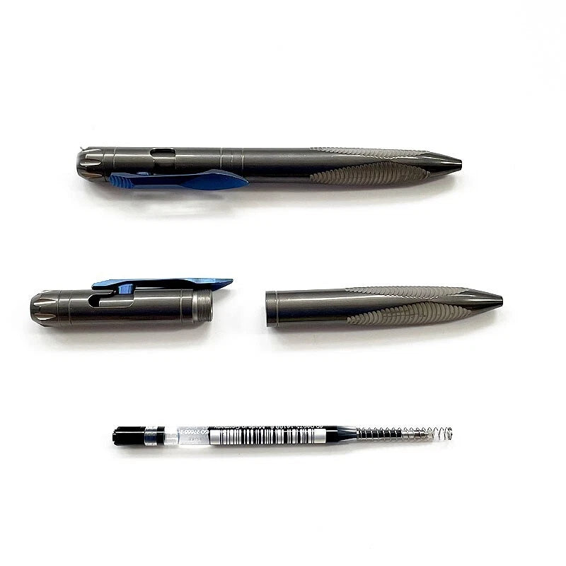 Titanium Alloy Pocket Ballpoint Pen Signature Working Pen Stationery Gifts EDC 07FC0E-D4 - KOEEK