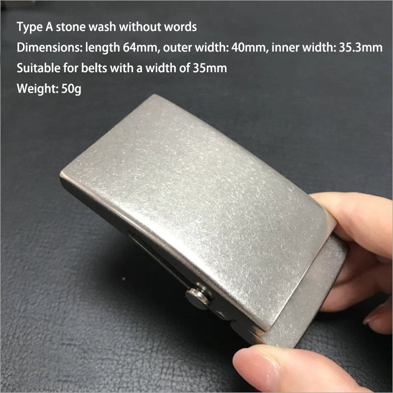 Titanium Alloy Men's Belt Buckle Automatic Roller Buckle Waist Strap Head Gifts 07FC0E-D4 - KOEEK