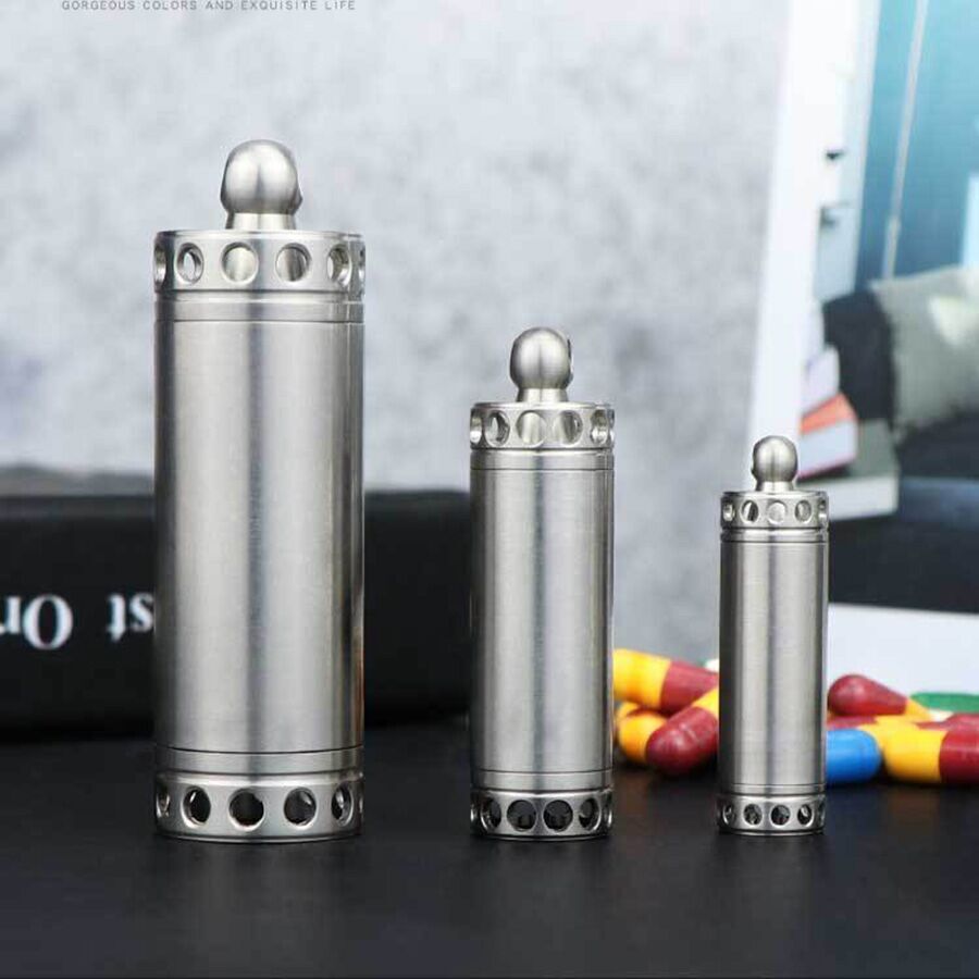 EDC Titanium Tool Waterproof Container Survival Case Box Outdoor For Pill Match 07FC0E-D4 - KOEEK