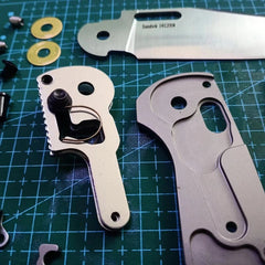 1 Set Titanium Scales +14C28N Stainless Steel Blade for Benchmade 15535 Knives 07FC0E-D4 - KOEEK