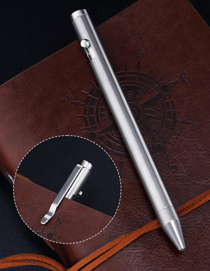 Pocket Titanium Alloy Ballpoint Pen Business Signature Pen Portable Outdoor EDC 07FC0E-D4 - KOEEK