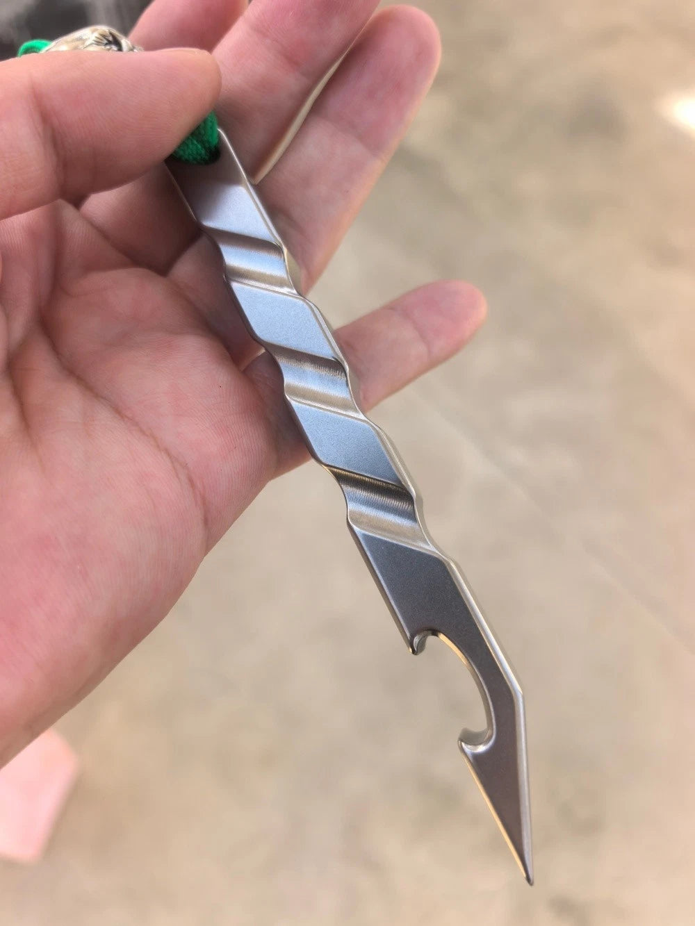 TC21 Titanium alloy pry bar Non-slip handle White copper pendant Rugged EDC Tool 07FC0E-D4 - KOEEK