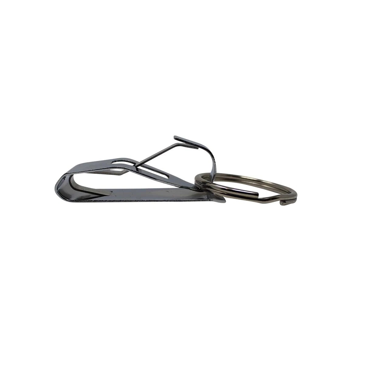 2 Pcs Secure Belt Clip Key Holder w Metal Hook & Heavy Duty 1 1/4" Keychain Ring 07FC0E-D4 - KOEEK