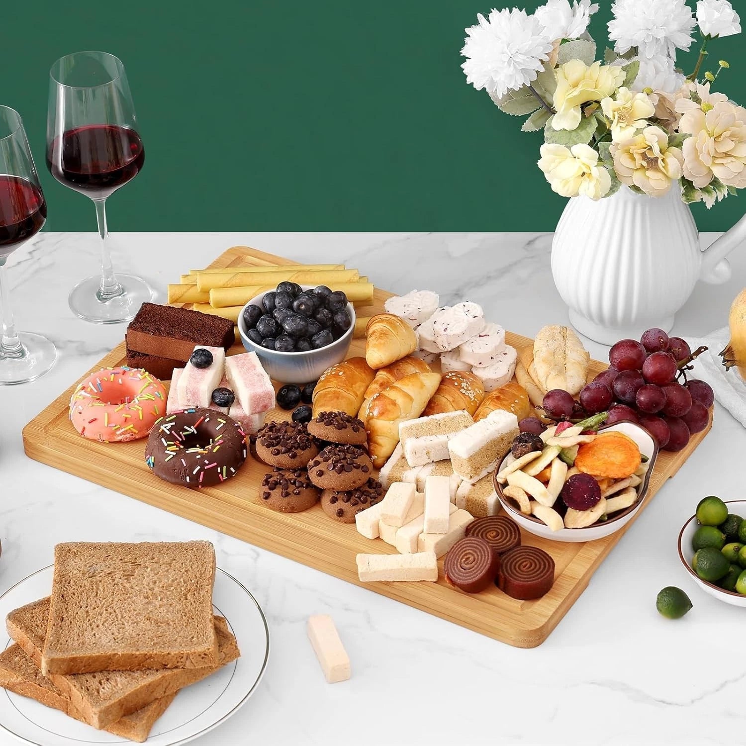 Extra Large Cutting Board with Juice Groove and Handle, Cold Meat Cutting Board 07FC0E-D4 - KOEEK