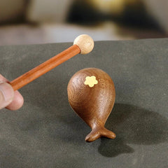 4.3x4.1x7.8cm Wooden Mokugyo Percussion Instrument Carved Wood Meditation Decor 07FC0E-D4 - KOEEK