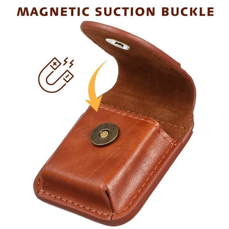 Leather Lighter Case Handmade Holster Belt Loop Clip Pouch Holder For Zippo 07FC0E-D4 - KOEEK