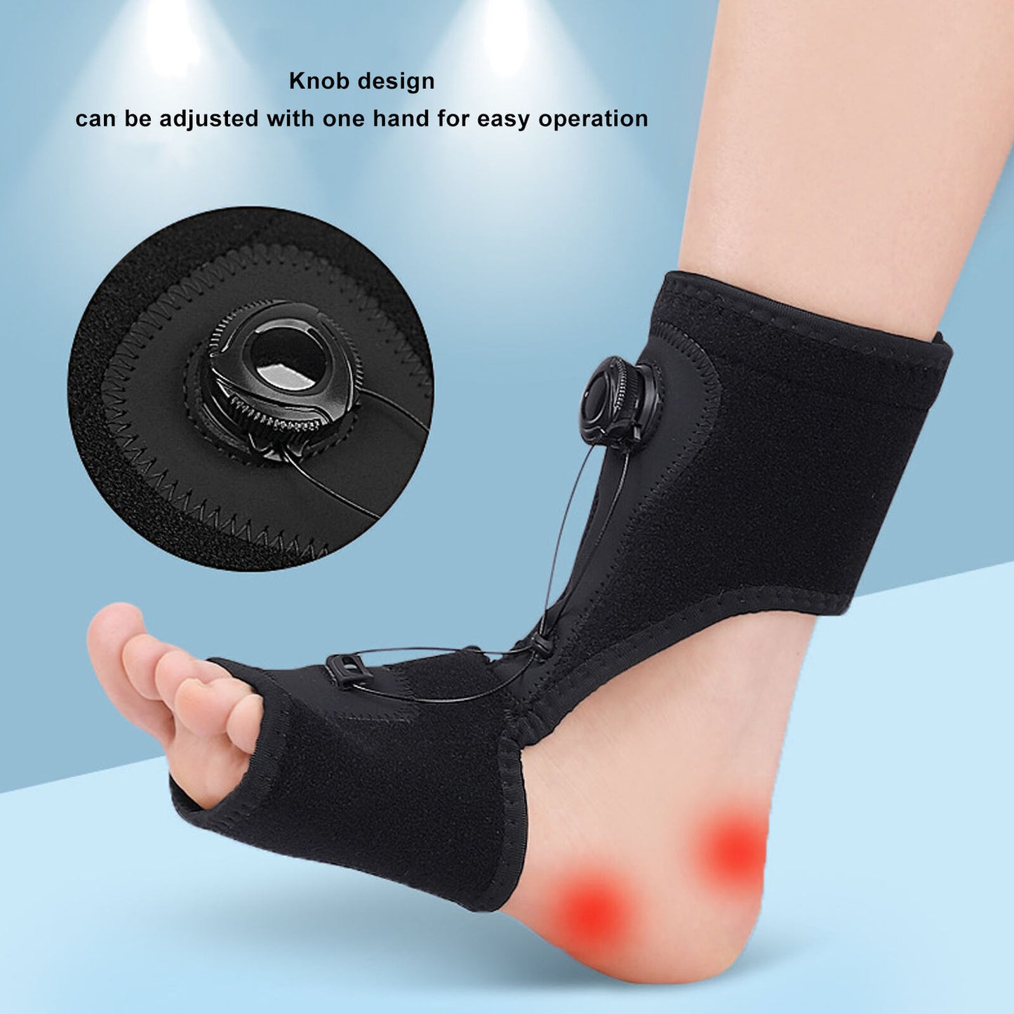 new Plantar Fasciitis Night Splint Adjustable Rotating Knob Sleep Support HGF koeek - KOEEK