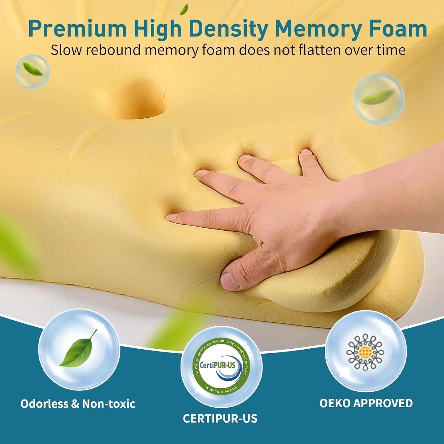 Cervical pillow, relieves neck pain - Ergonomic neck pillow 07FC0E-D4 - KOEEK
