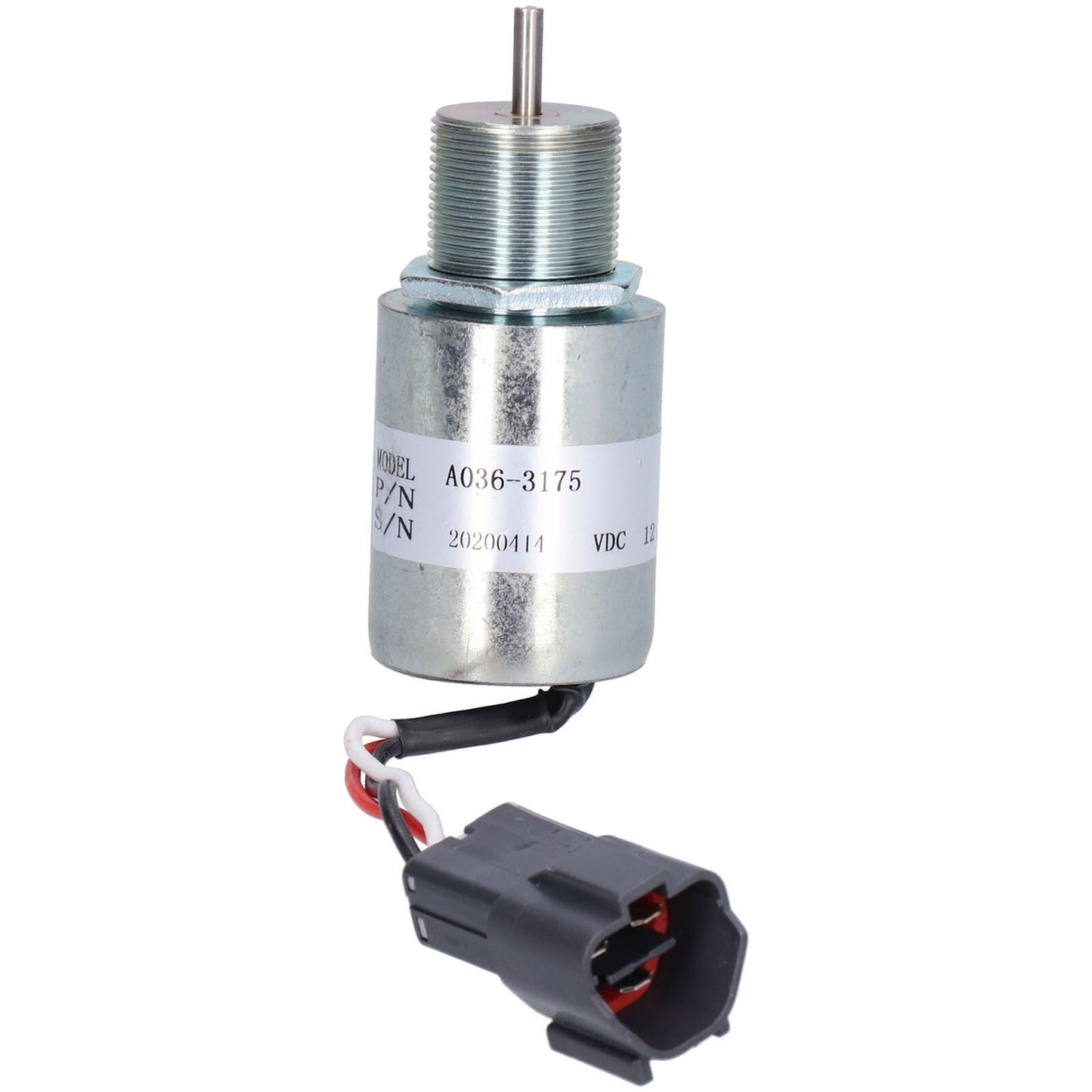 new 12V Solenoid Valve Fuel Shut Off Steel Excavator Parts A036‑3175 For koeek - KOEEK