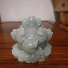 Money Frog Tea Pet Desktop Home Decoration Jade Three Legged Toad Statue 07FC0E-D4 - KOEEK