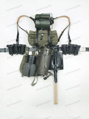 Replica MP40 Canvas Tactical Equipment 98K Straps Bottle Gas Mask Can 11pcs Set 07FC0E-D4 - KOEEK