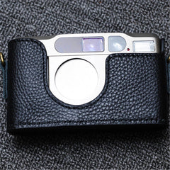 Leather Handmade Camera Half Case Protective Cover for Contax T2 07FC0E-D4 - KOEEK
