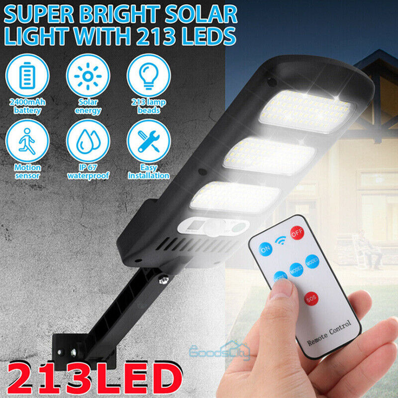 ny 990000LM Lampara Solar Luces De Calle LED Con Sensor 3 Modos Para Patio Jardin