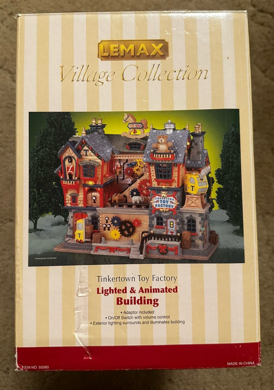 2005 Lemax Tinkertown Toy Factory No. 55260 Lighted & Animated Building Orig Box LEMAX - KOEEK