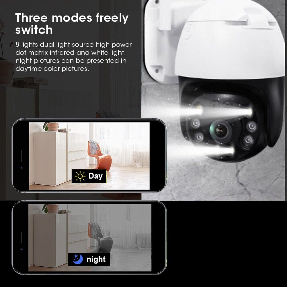 new (U.S. Regulations)Bediffer 8 Lights CCTV 100240V HD Human Detect 3MP Night koeek - KOEEK