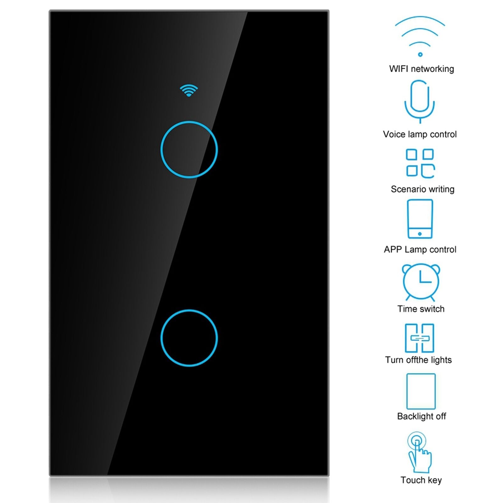 new (US Plug)2 Way Remote Control WIFI Touch Screen Switch Multifunctional Remote koeek - KOEEK