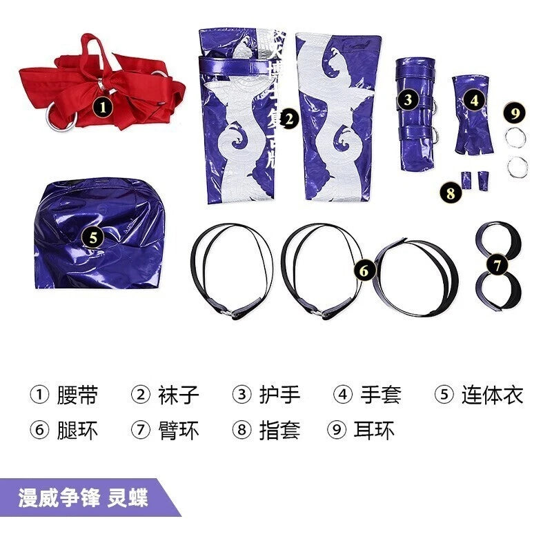 Marvel Rivals Psylocke Jumpsuits Outfit Women's Purple Cosplay Costume Bodysuit 07FC0E-D4 - KOEEK
