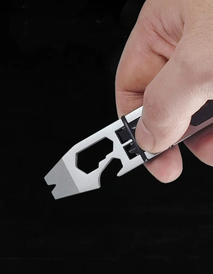 Outdoor Stainless Steel Keychain Pocket Pry Bar Crowbar Opener EDC Multi Tools 07FC0E-D4 - KOEEK
