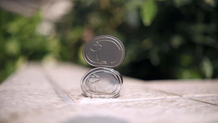 EDC Hand Slider Bean Shape Stainless Steel Clicker Push Card Stress Relief Toy 07FC0E-D4 - KOEEK