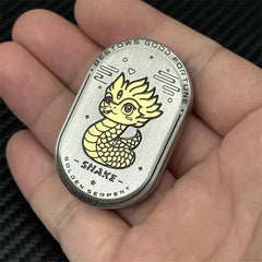 Fidget Slider Idea Cute Cartoon Snake Stainless Steel Mechanical Fidget EDC Toy 07FC0E-D4 - KOEEK