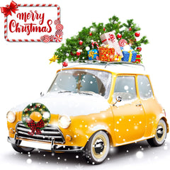 Christmas Car Wreath with Lighted Christmas Wreath LED Decoration Artificial ... 07FC0E-D4 - KOEEK