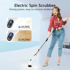 Electric rotary scrubber with adjustable extension handle 07FC0E-D4 - KOEEK