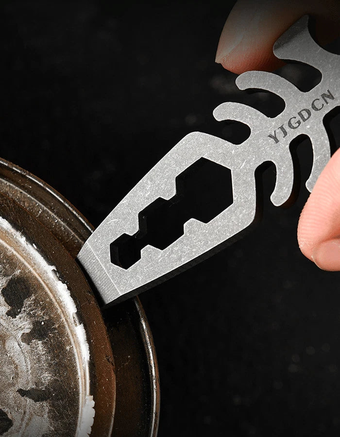 Titanium Pry Bar Crowbar Bottle Opener Wrench EDC Portable Multi Tools 07FC0E-D4 - KOEEK