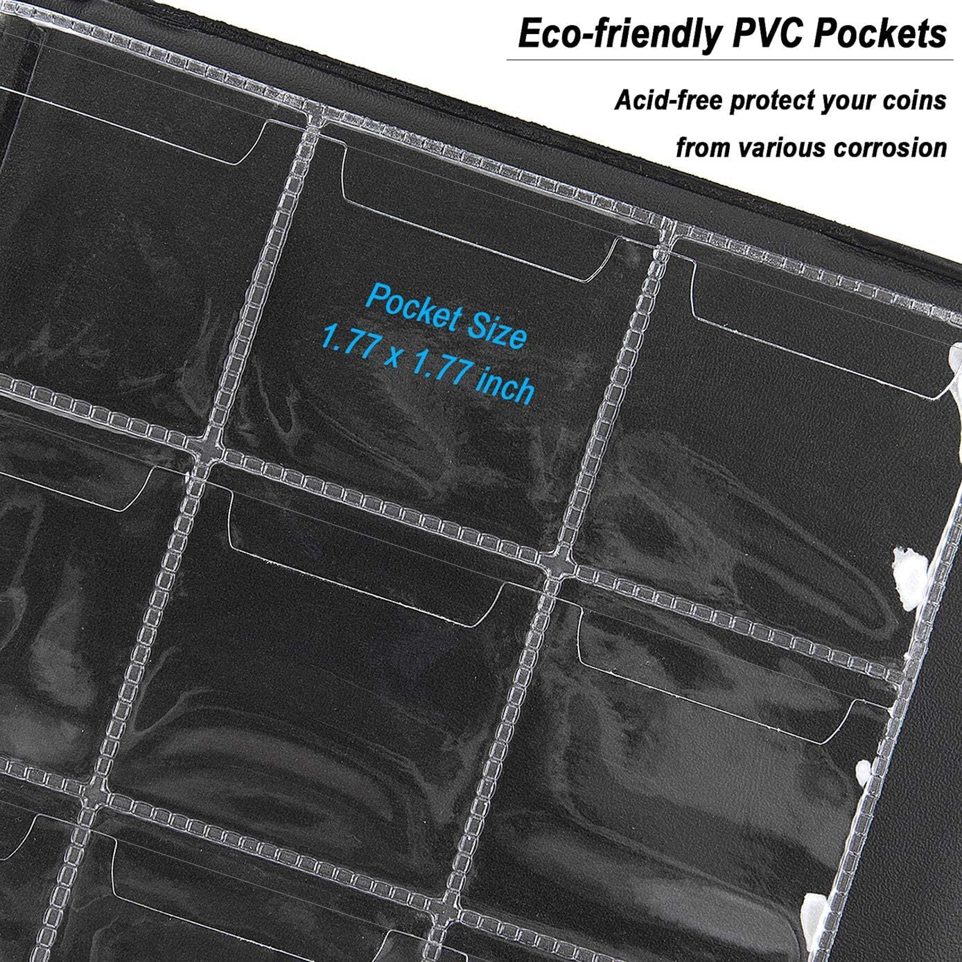 new 150 Pockets Coin Album, Penny Collecting Book, 1pack, 150 Pockets, Black 07FC0E-D4 - KOEEK