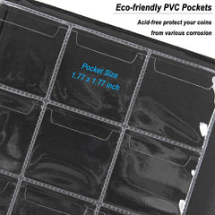 new 150 Pockets Coin Album, Penny Collecting Book, 1pack, 150 Pockets, Black 07FC0E-D4 - KOEEK