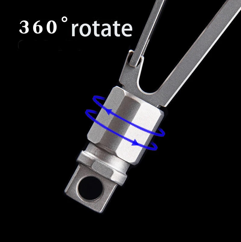 Rotating Titanium Alloy Keychain Dual Quick Release Tool Keyring Car Keychain 07FC0E-D4 - KOEEK