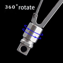 Rotating Titanium Alloy Keychain Dual Quick Release Tool Keyring Car Keychain 07FC0E-D4 - KOEEK