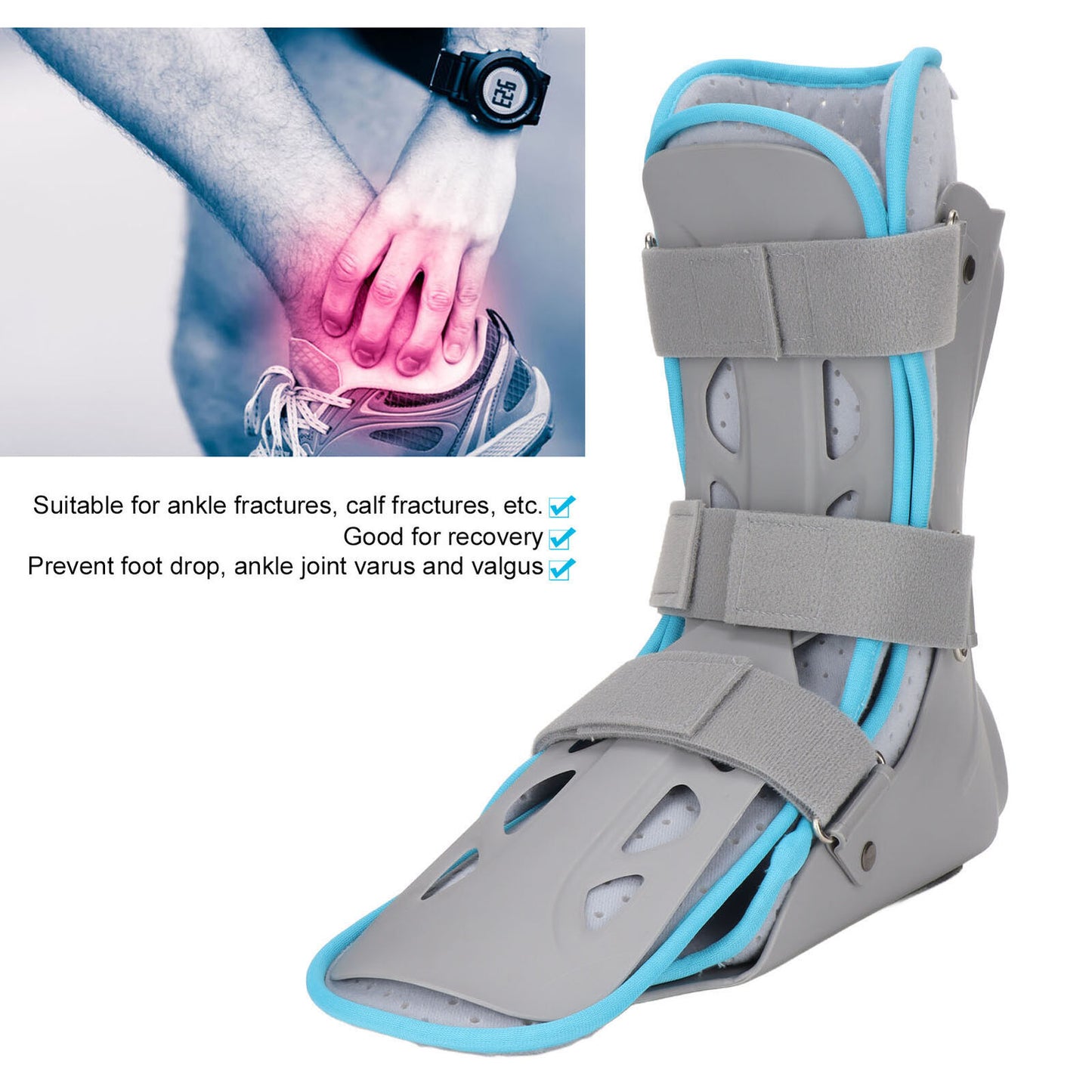 new Ankle Brace Tightness Fracture Recovery Ankle Fixing Splint Baffle(Left ) HGF koeek - KOEEK