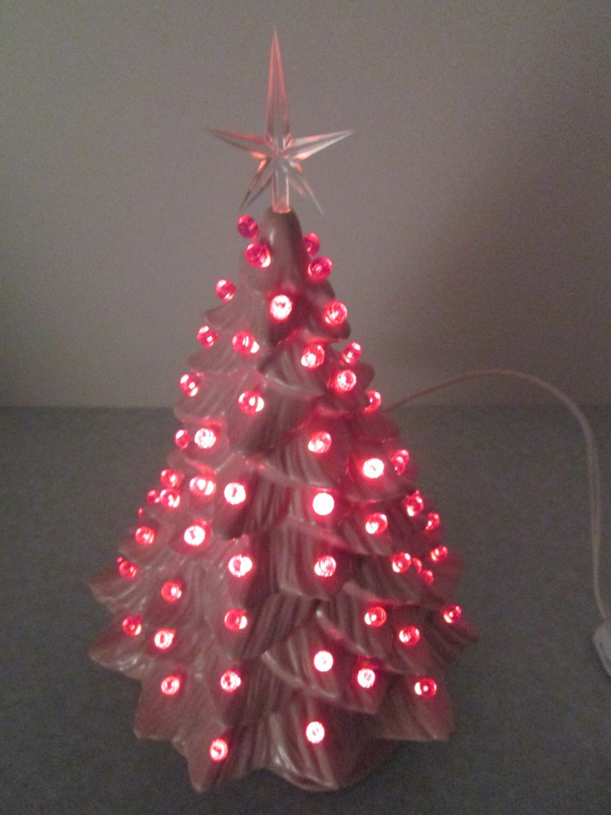 "Pink Glazed  Ceramic Christmas Tree"  ly Made/ Extra Lights 07FC0E-D4 - KOEEK