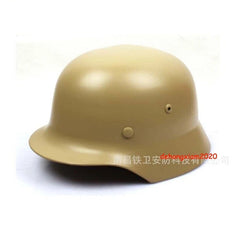 Military German WW2 M35 Steel Helmet Army Field Helmet Motorcycle Hat Tan Color 07FC0E-D4 - KOEEK