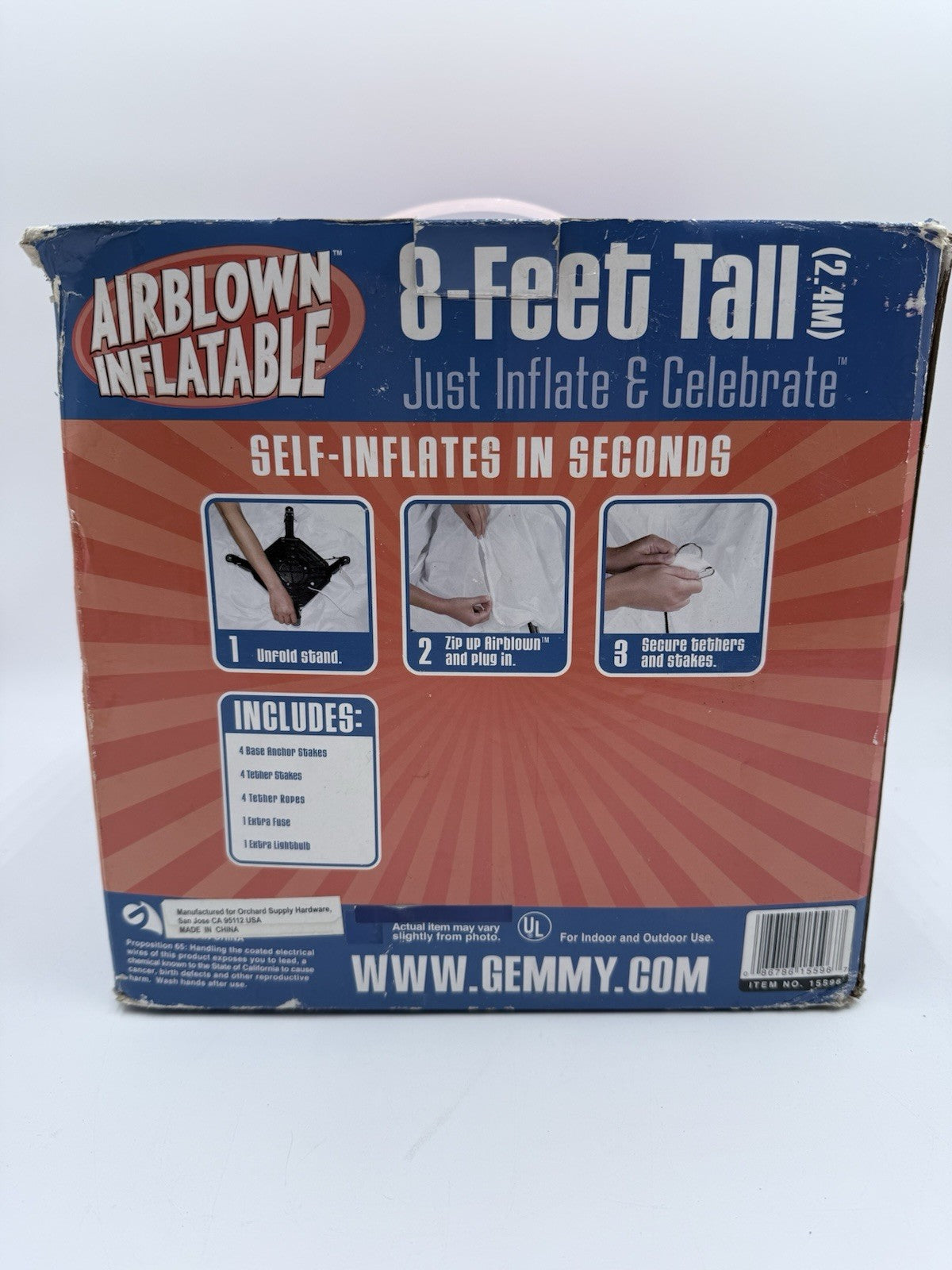 Gemmy Airblown 8 FT - INFLATABLE SNOWMAN LIGHT UP CHRISTMAS GEMMY - KOEEK